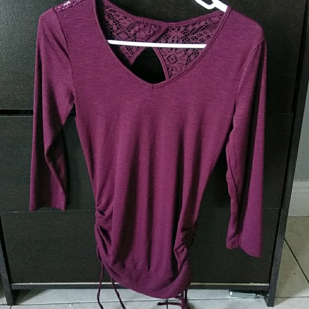 Purple long sleeve blouse